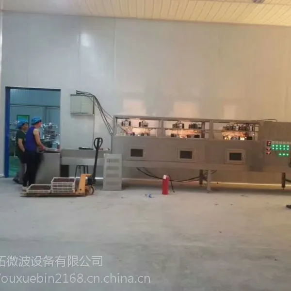 螺丝粉枣夹核桃微波加热灭菌食品加工设备
