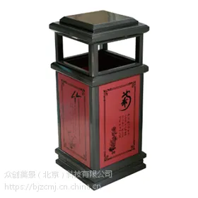 户外环卫垃圾桶批发,塑木分类果皮箱 众创美景桶业