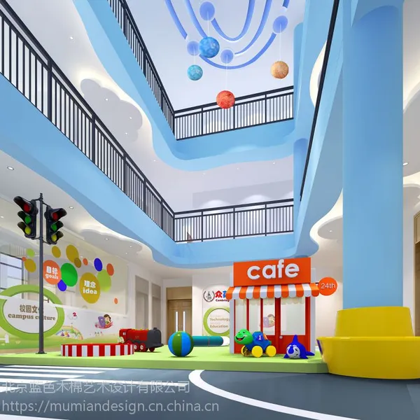 幼儿园专业设计方案哪家理念独特南通幼儿园室内外环境设计,蓝色木棉