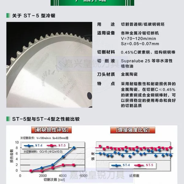 供应日本原产进口兼房冷锯ST-5型切割实心碳钢棒材锯片
