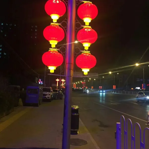 LED灯杆装饰灯 喜庆中国结 吸塑灯笼造型灯 街道亮化 过街灯