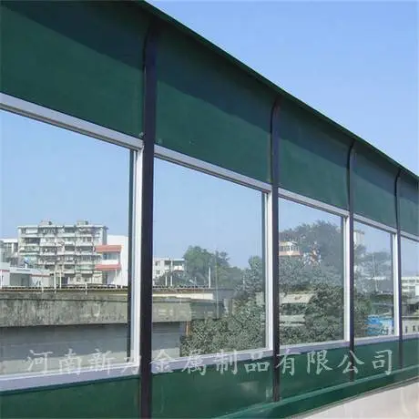 厂家订制 高速公路 玻璃钢声屏障 隔音墙 圆孔吸声板 河南新力