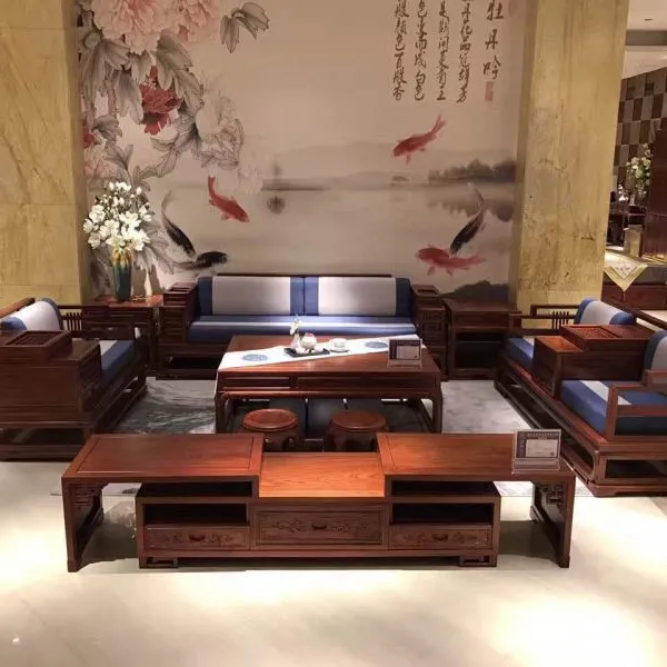 中山名琢世家新中式红木家具不掺假不掺非洲花梨杂木
