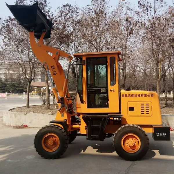 新款10型短途运输小铲车家用施工装载机1米铲斗工地四驱推土机 旭阳