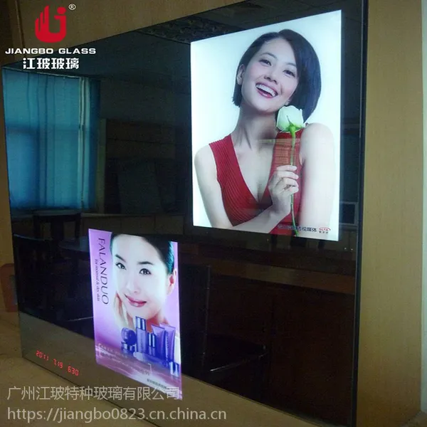 优质镜面广告机单向玻璃 镜显玻璃 TV魔术镜 原子镜