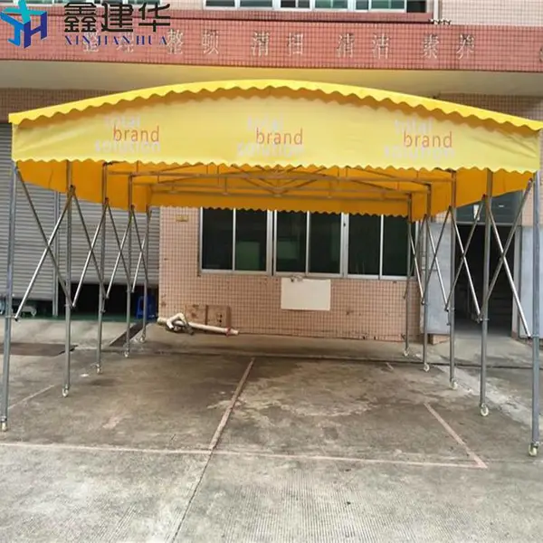 江苏吴江鑫建华推拉雨棚布彩棚遮阳帆布蓬伸缩雨棚移动户外帐篷厂家直销