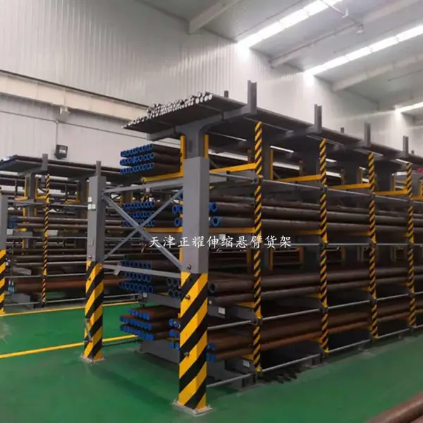 可伸缩悬臂货架图纸 ZY030304 管道存放仓库 重型货架设计图纸