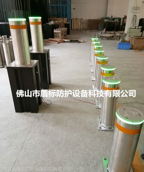 智能防撞升降柱,步行街半自动升降柱,304不锈钢固定路桩报价