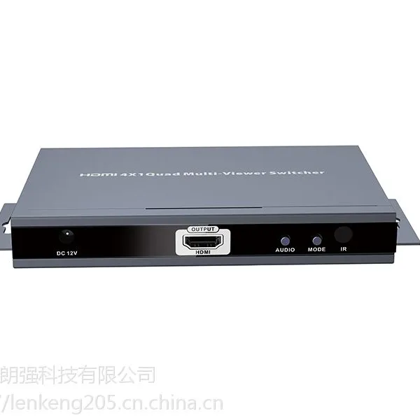 朗强HDMI高清4进1出画面分割器切换器4路合成拼接分屏器