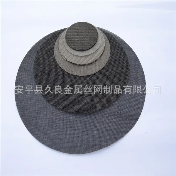 黑丝布橡塑挤出机过滤片 平纹编织黑丝布冲片