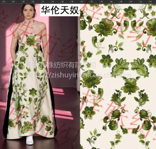 绍兴柯桥数码印花厂 提供成品印花布 更有N多时装花型可供选择打样