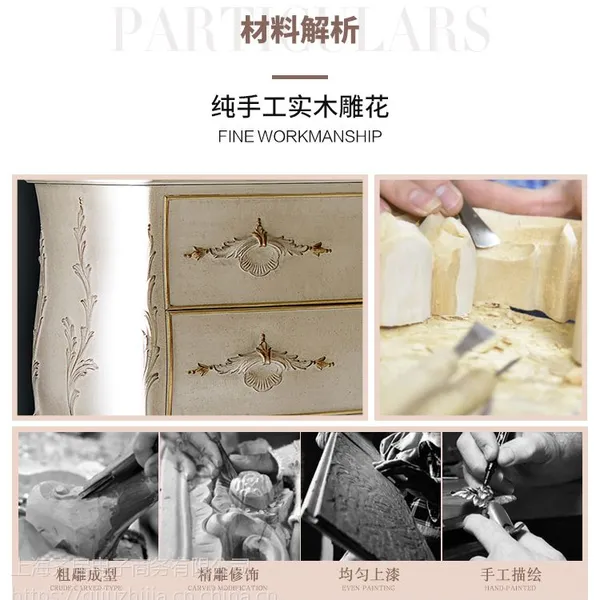 齐居置家欧式边柜简欧储物柜卧室客厅家具柜子新古典餐边柜可定制