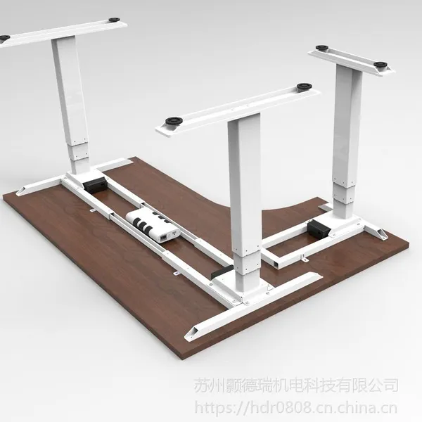 工厂直销金属简约l型电动升降桌职员自动升降站立办公电脑桌老板桌前台桌欢迎咨询