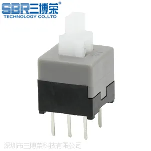 三博荣供应高品质 按键开关 无锁 6脚插件PS-8585A