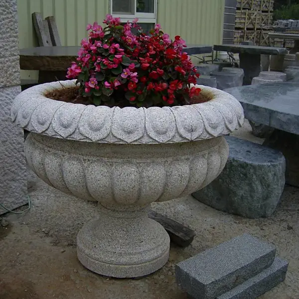 现货供应 福建石雕加工厂石头花钵 石雕花盆工艺品