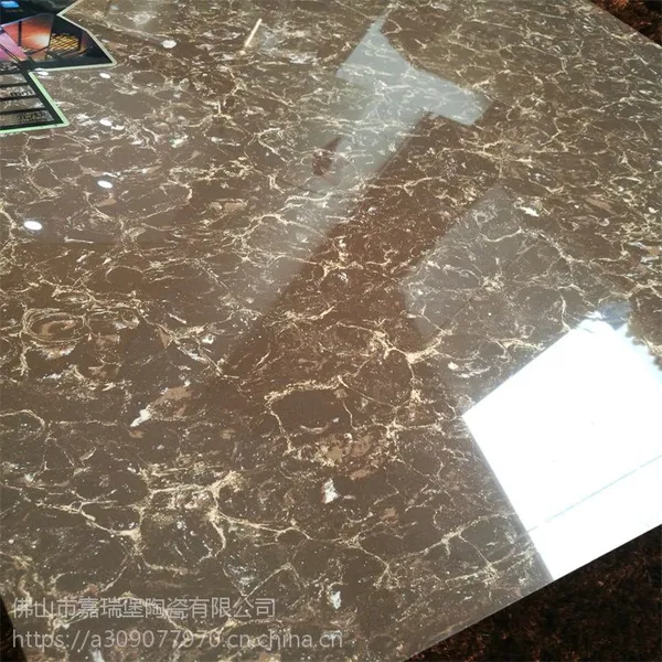 佛山工程陶瓷地板砖600*600咖啡色布拉提抛光砖