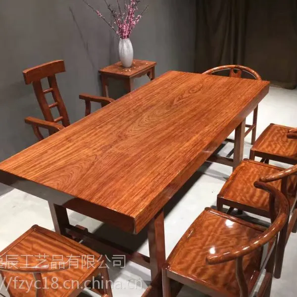 逸辰木业原木实木大板桌,古典中式家具 茶桌,餐桌,老板桌,会议桌 奥坎 绿心檀,巴花 乌金木 黑檀
