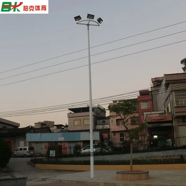 顺德户外篮球场灯柱直销/柏克室外8米球场灯杆批发