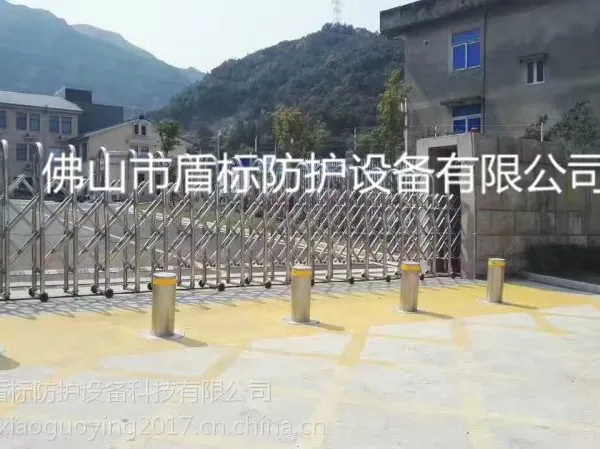 深圳升降柱,304不锈钢防撞固定路桩,半自动升降柱,办公楼手动挡车路障