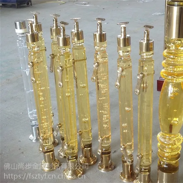 在梯艺方不锈钢夹亚克力水晶楼梯立柱栏杆扶手透明立柱013