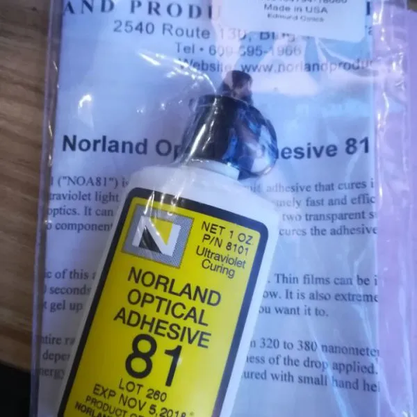 美国Norland紫外固化光学胶NOA81 UV固化粘接剂 UV胶
