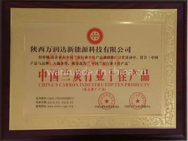 陕西万润达兰炭行业十佳产品
