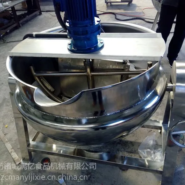 山东满亿400L蒸汽行星搅拌炒锅休闲食品夹层锅厂家直销