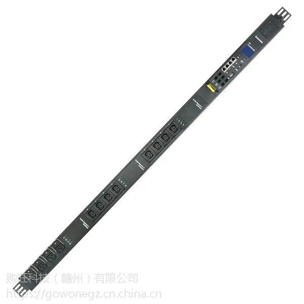 购旺智能PDU机柜插座工业插排LED显示电流电压功率16A工业连接器C13/C19组合电流电压表