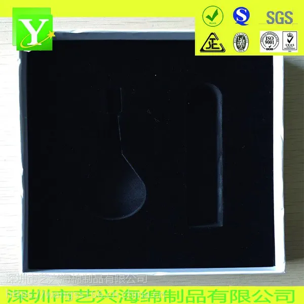 表面植绒黑色高档EVA内衬 冲粘成型 异形卡槽加工 工厂生产 量大从优