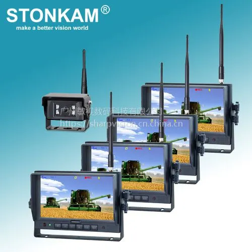 供应7寸数字2.4GHz 1T4R无线监控系统