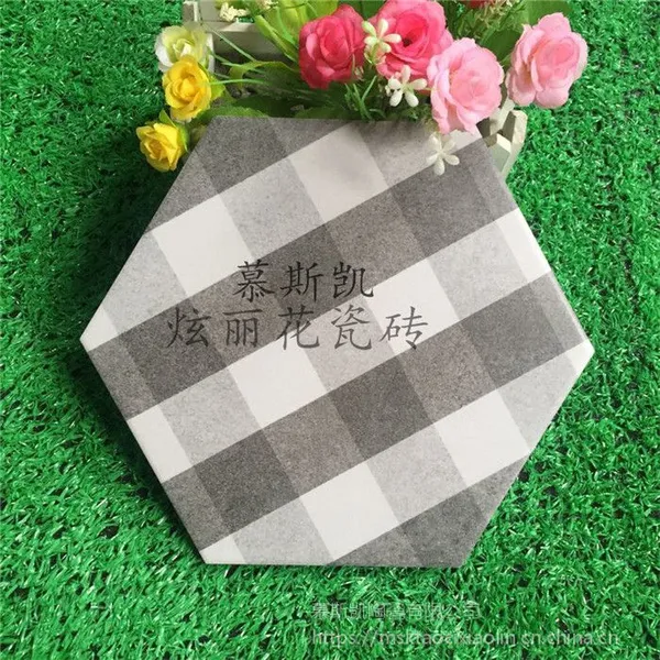 佛山慕斯凯kl-19-H1混搭套装六角砖,背景墙艺术花砖,客厅餐厅商场200x230六角砖