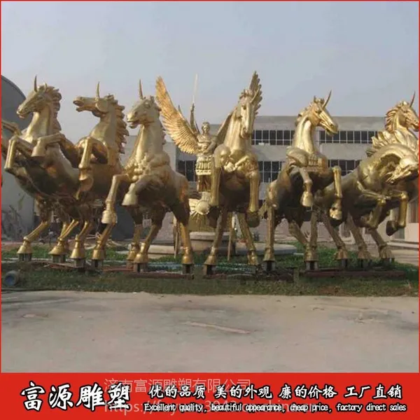 阿波罗战车玻璃钢雕塑 城市大门玻璃钢雕塑