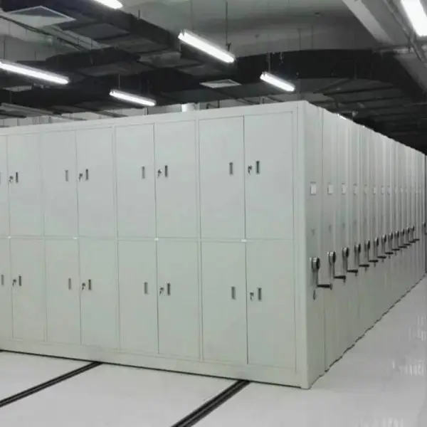 病案室档案密集架 智能钢制病例柜 手摇移动病历密集柜