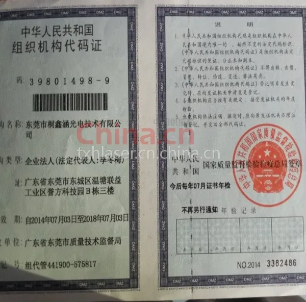 组织机构代码证影印件