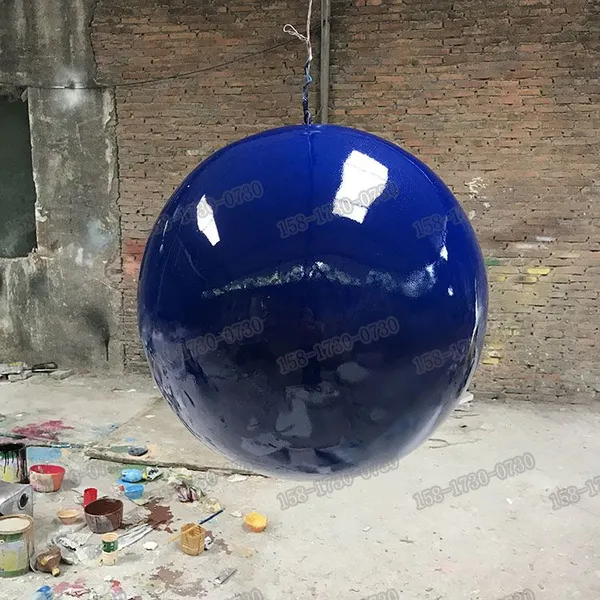 现货玻璃钢圆形球体玻璃钢雕塑圆球商场高档展览球形标志雕塑