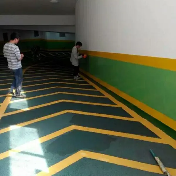 防滑地坪漆 防滑坡道地坪漆 包工包料包划线 豫信地坪