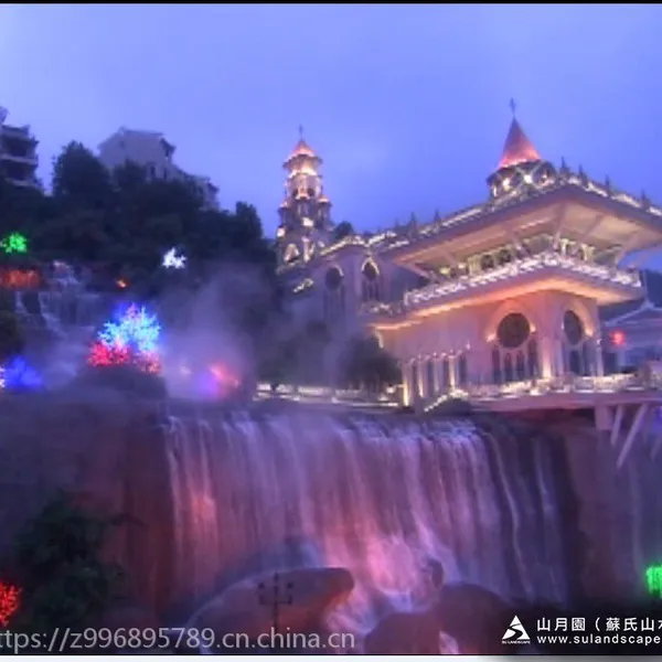 假山瀑布制作 假山瀑布施工