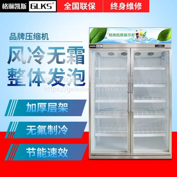 格琳凯斯GLKSFL-2便利店保鲜展示柜立式单门超市风冷冷柜酸奶保鲜制冷设备