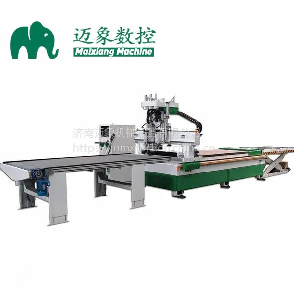 板式家具数控加工中心柜体橱柜门开料机自动上下料推料一体机厂家