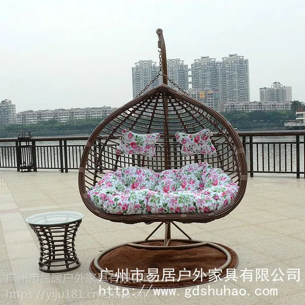 路易舒豪.LOUISUHO藤编吊床摇椅千秋吊蓝户外花园阳台吊椅藤吊篮