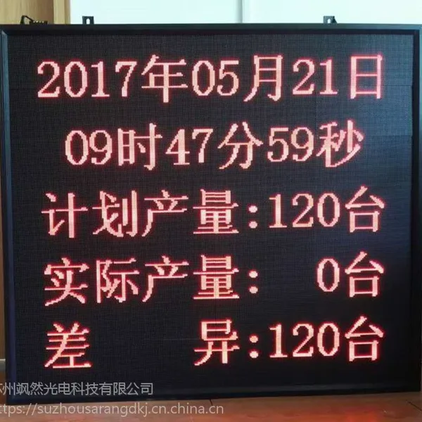 led显示屏江浙沪电子年月日时分秒时钟安全生产看板生产管理电子显示屏