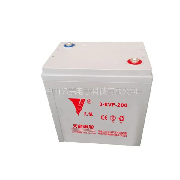 天能3-EVF-200免维护电动汽车观光车清洁车电动道路车辆用铅6V200A阀控式硅胶动力蓄电池