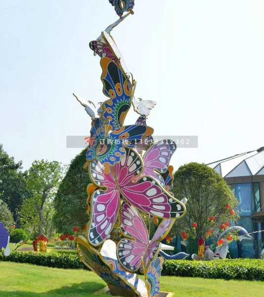 康大雕塑不锈钢蝴蝶雕塑不锈钢景观雕塑不锈钢园林雕塑可定制