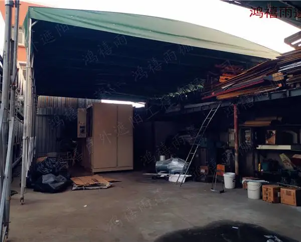 上海华亭雨棚大便宜的厂家/嘉定华亭物流仓储推拉雨棚定做