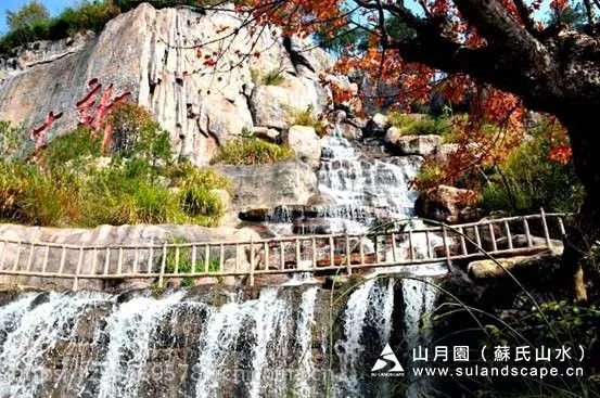 假山瀑布修复 仿真树