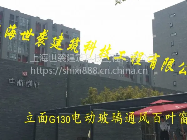源头设计平板型铝合金电动双层百叶窗/电动玻璃百叶窗