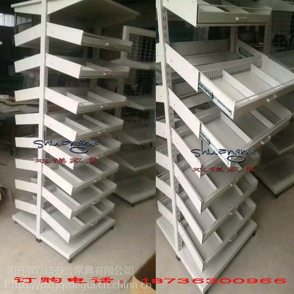 宁河药店西药架价格 钢制喷塑西药及定制单面双面 双镁SM-XYJ16