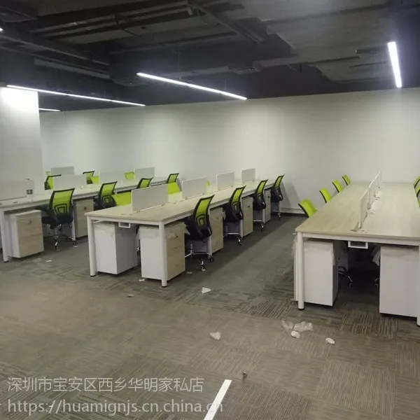 深圳华明办公家具厂家直销4人位办公桌 隔断办公屏风 职员卡座