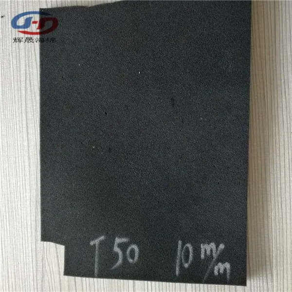 厂家直销50d高密度加硬海绵 T50黑色高弹床垫海绵片材