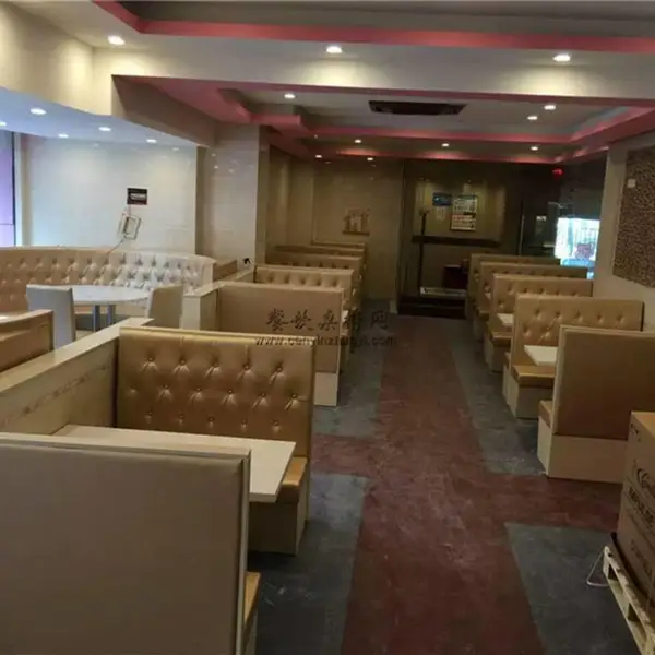 中山港式茶餐厅卡座沙发桌椅家具定制,时尚北欧风格餐饮家具组合